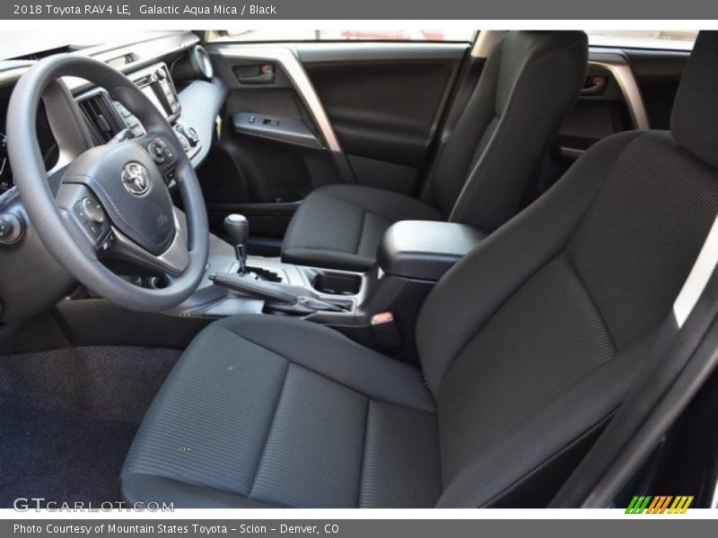 Galactic Aqua Mica / Black 2018 Toyota RAV4 LE