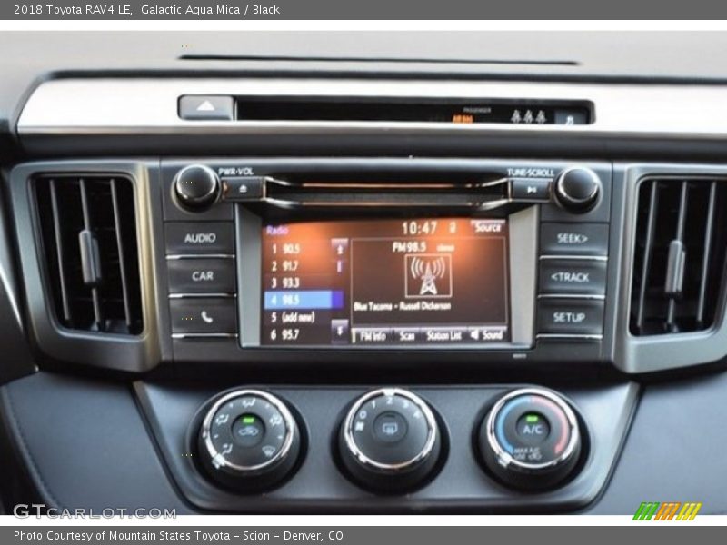 Galactic Aqua Mica / Black 2018 Toyota RAV4 LE