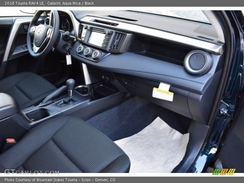Galactic Aqua Mica / Black 2018 Toyota RAV4 LE