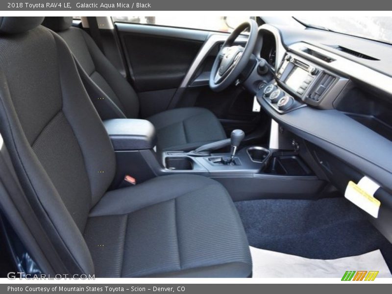 Galactic Aqua Mica / Black 2018 Toyota RAV4 LE