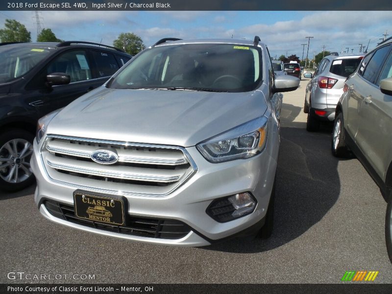 Ingot Silver / Charcoal Black 2018 Ford Escape SEL 4WD