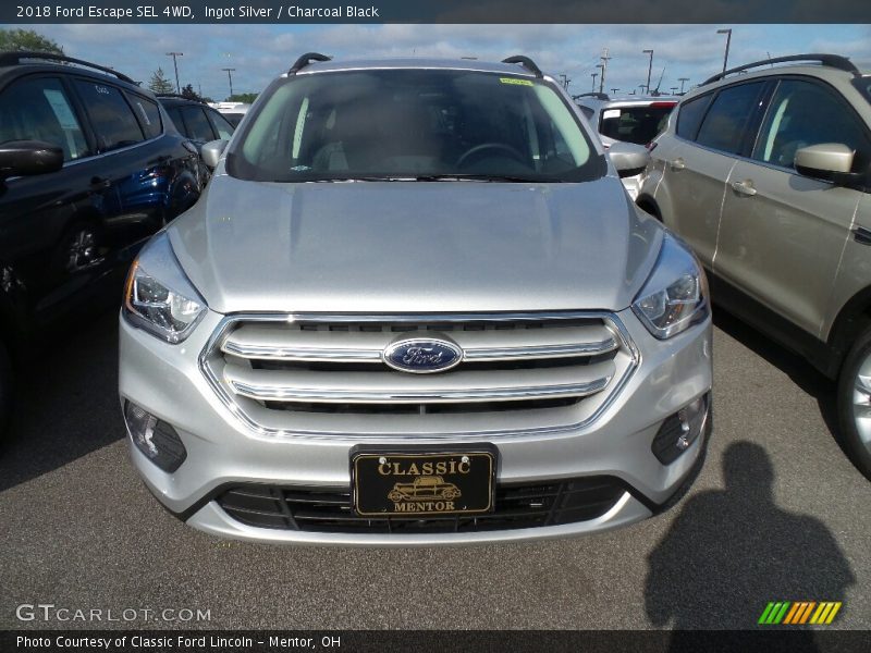 Ingot Silver / Charcoal Black 2018 Ford Escape SEL 4WD