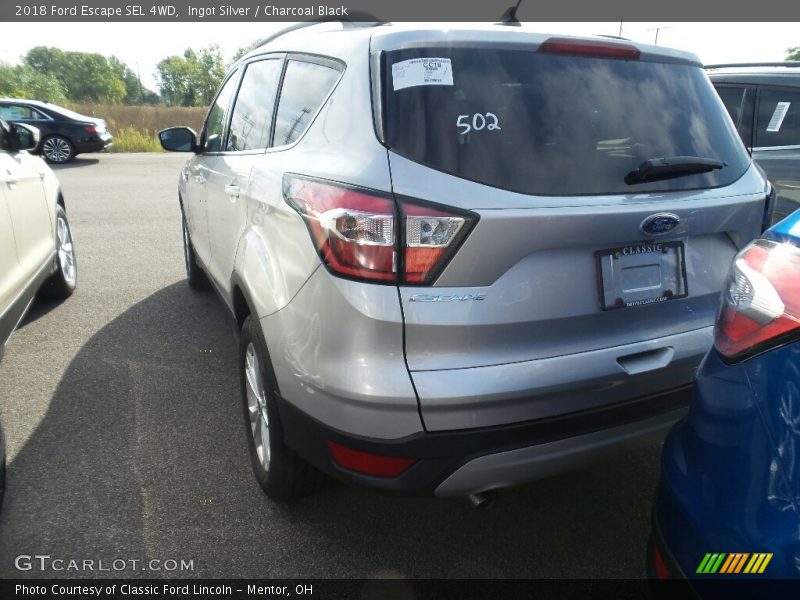 Ingot Silver / Charcoal Black 2018 Ford Escape SEL 4WD