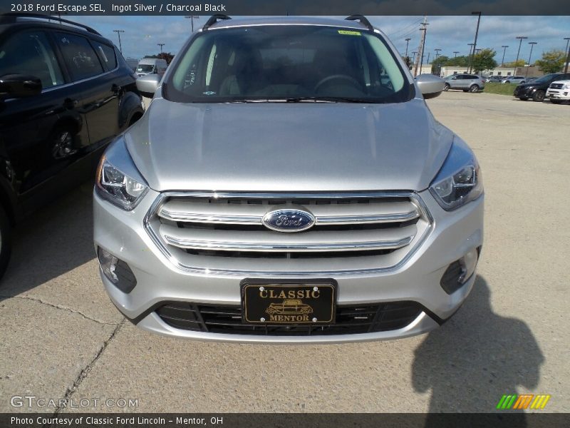 Ingot Silver / Charcoal Black 2018 Ford Escape SEL