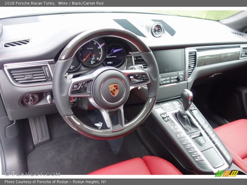 White / Black/Garnet Red 2018 Porsche Macan Turbo