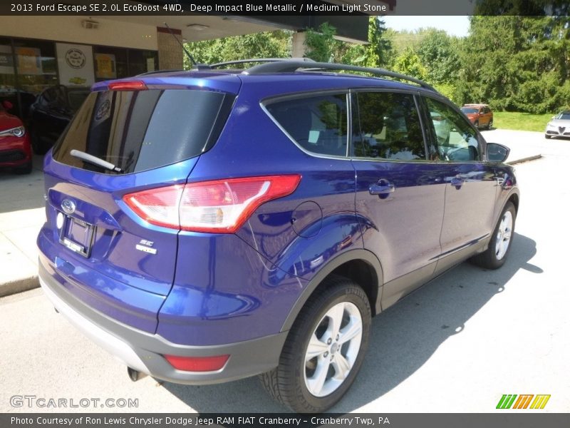 Deep Impact Blue Metallic / Medium Light Stone 2013 Ford Escape SE 2.0L EcoBoost 4WD