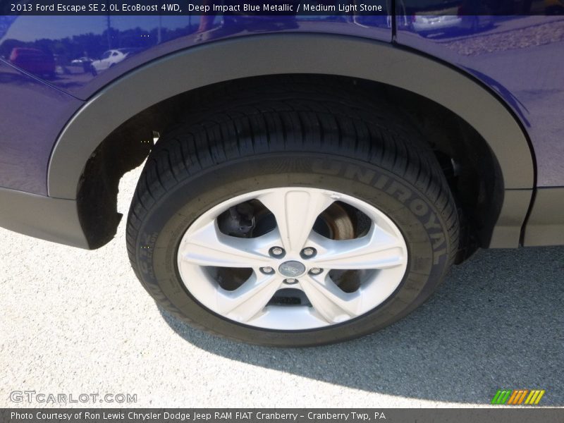 Deep Impact Blue Metallic / Medium Light Stone 2013 Ford Escape SE 2.0L EcoBoost 4WD
