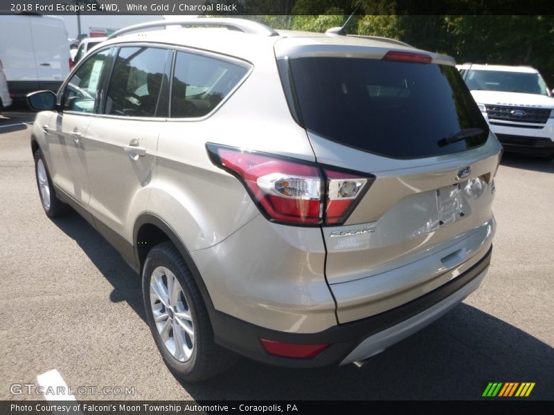White Gold / Charcoal Black 2018 Ford Escape SE 4WD