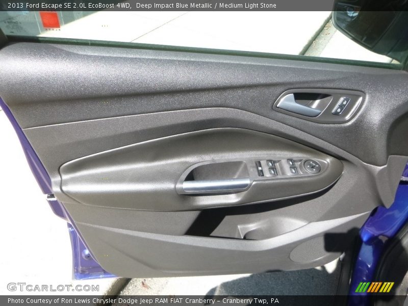 Deep Impact Blue Metallic / Medium Light Stone 2013 Ford Escape SE 2.0L EcoBoost 4WD
