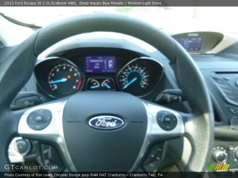 Deep Impact Blue Metallic / Medium Light Stone 2013 Ford Escape SE 2.0L EcoBoost 4WD