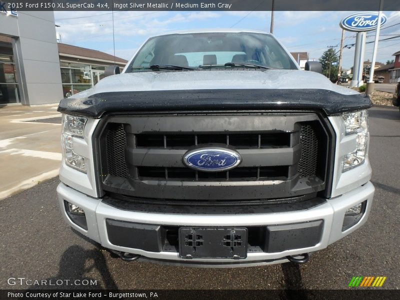 Ingot Silver Metallic / Medium Earth Gray 2015 Ford F150 XL SuperCab 4x4