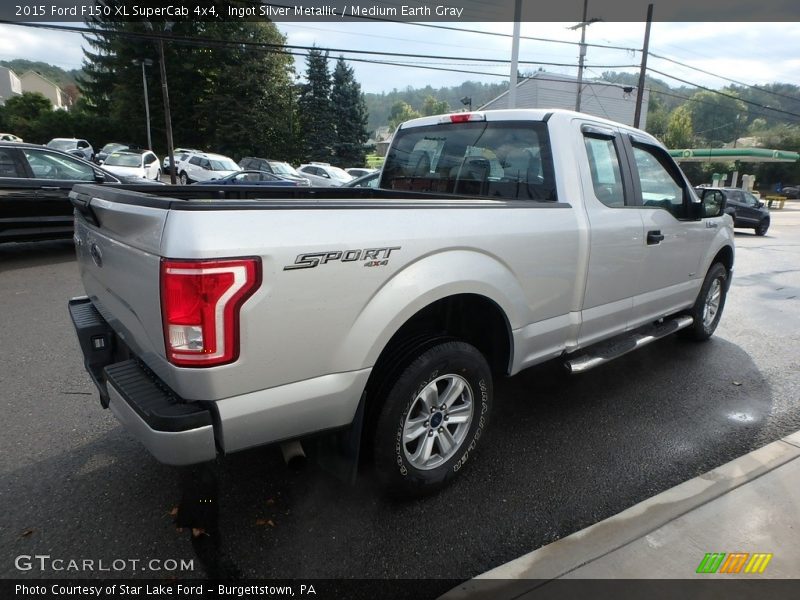 Ingot Silver Metallic / Medium Earth Gray 2015 Ford F150 XL SuperCab 4x4