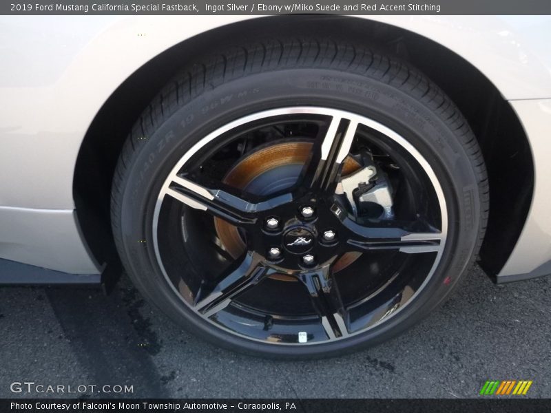 Ingot Silver / Ebony w/Miko Suede and Red Accent Stitching 2019 Ford Mustang California Special Fastback