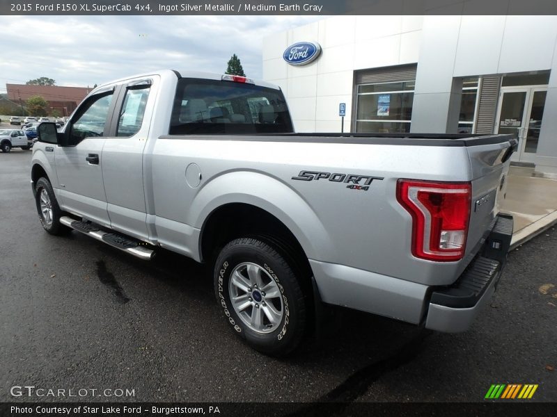 Ingot Silver Metallic / Medium Earth Gray 2015 Ford F150 XL SuperCab 4x4