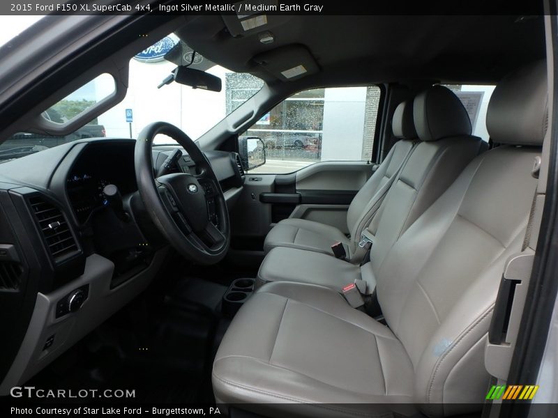 Ingot Silver Metallic / Medium Earth Gray 2015 Ford F150 XL SuperCab 4x4