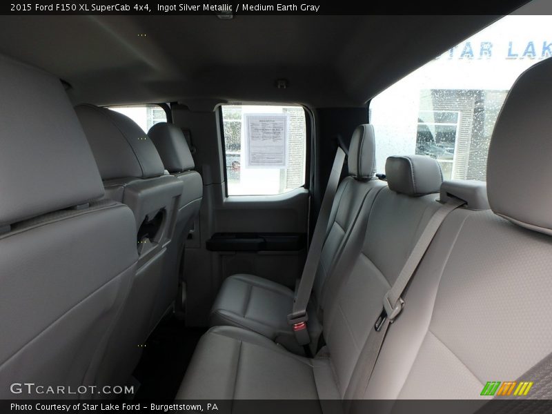 Ingot Silver Metallic / Medium Earth Gray 2015 Ford F150 XL SuperCab 4x4