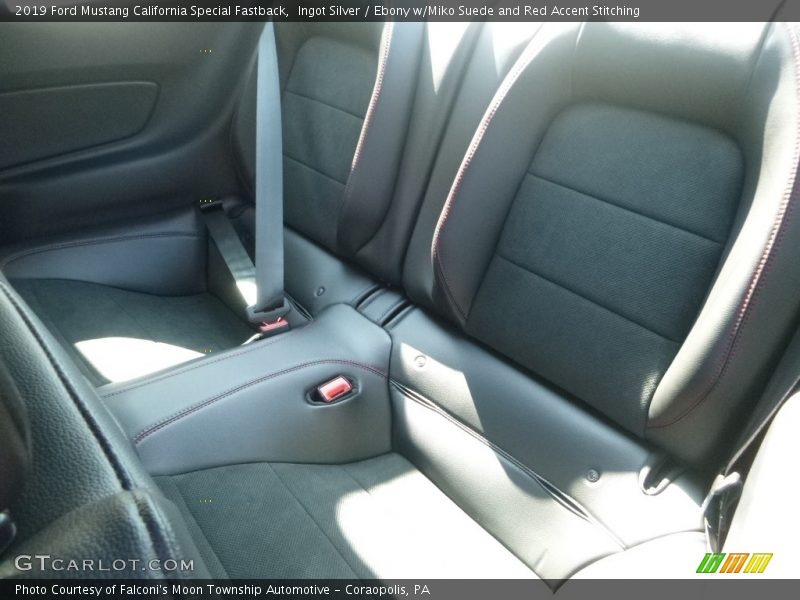 Ingot Silver / Ebony w/Miko Suede and Red Accent Stitching 2019 Ford Mustang California Special Fastback
