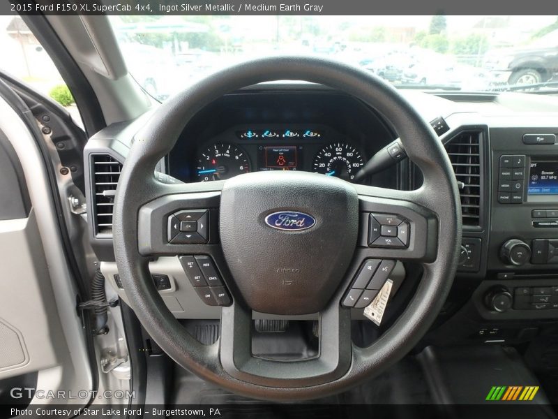 Ingot Silver Metallic / Medium Earth Gray 2015 Ford F150 XL SuperCab 4x4