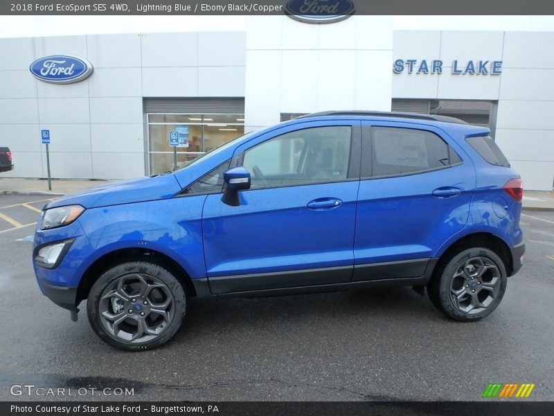 Lightning Blue / Ebony Black/Copper 2018 Ford EcoSport SES 4WD