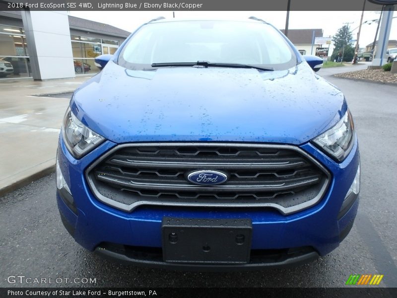 Lightning Blue / Ebony Black/Copper 2018 Ford EcoSport SES 4WD