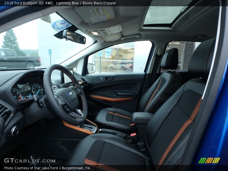 Lightning Blue / Ebony Black/Copper 2018 Ford EcoSport SES 4WD