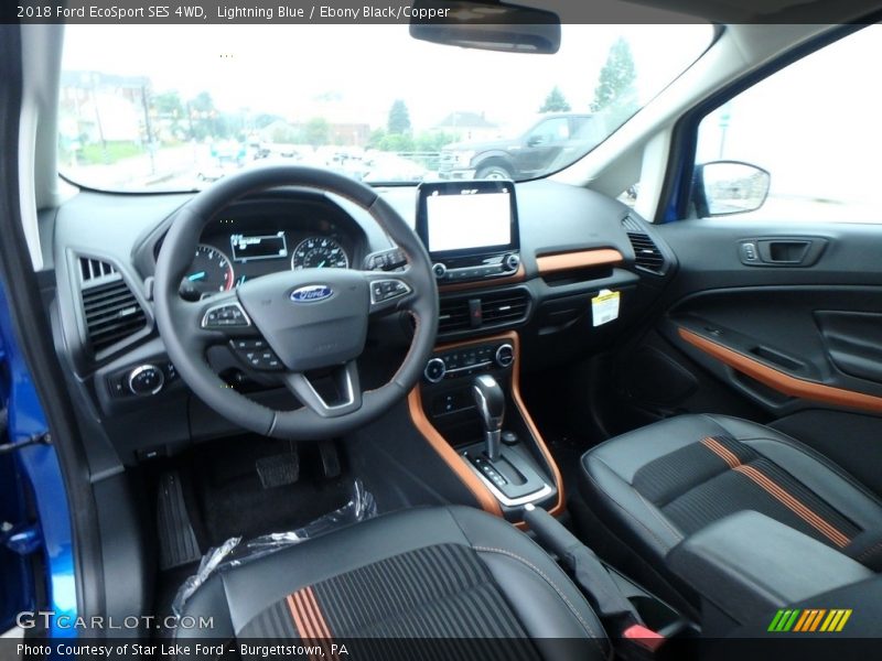 Lightning Blue / Ebony Black/Copper 2018 Ford EcoSport SES 4WD