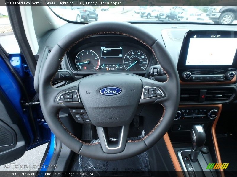 Lightning Blue / Ebony Black/Copper 2018 Ford EcoSport SES 4WD