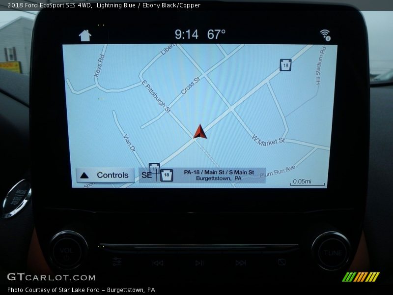 Lightning Blue / Ebony Black/Copper 2018 Ford EcoSport SES 4WD