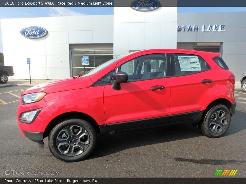 Race Red / Medium Light Stone 2018 Ford EcoSport S 4WD