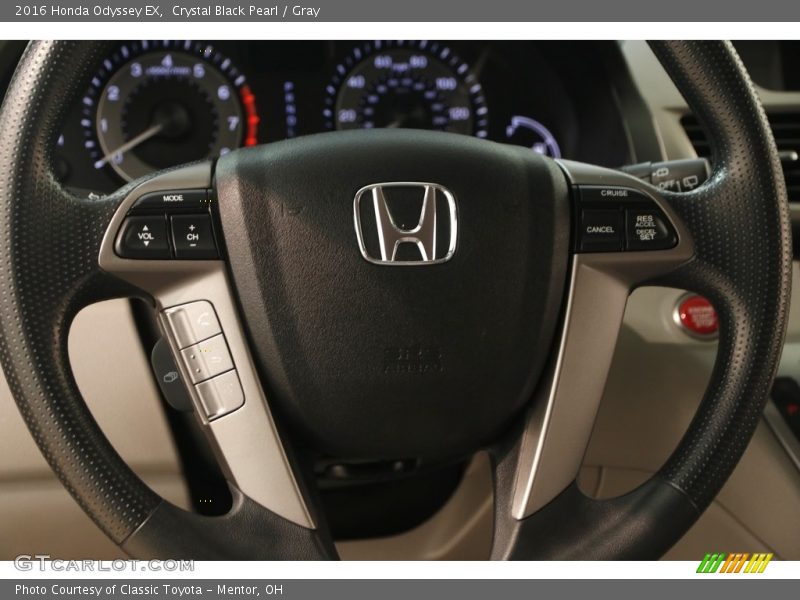 Crystal Black Pearl / Gray 2016 Honda Odyssey EX