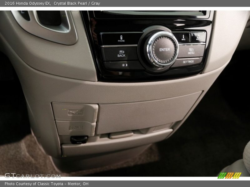 Crystal Black Pearl / Gray 2016 Honda Odyssey EX