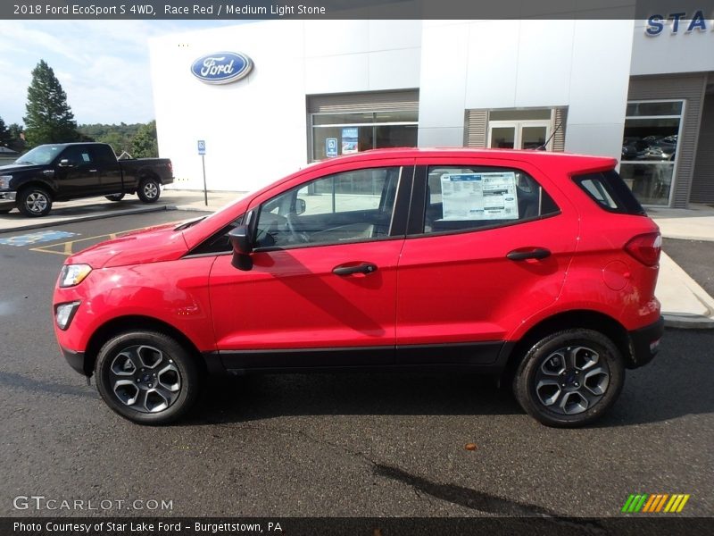 Race Red / Medium Light Stone 2018 Ford EcoSport S 4WD