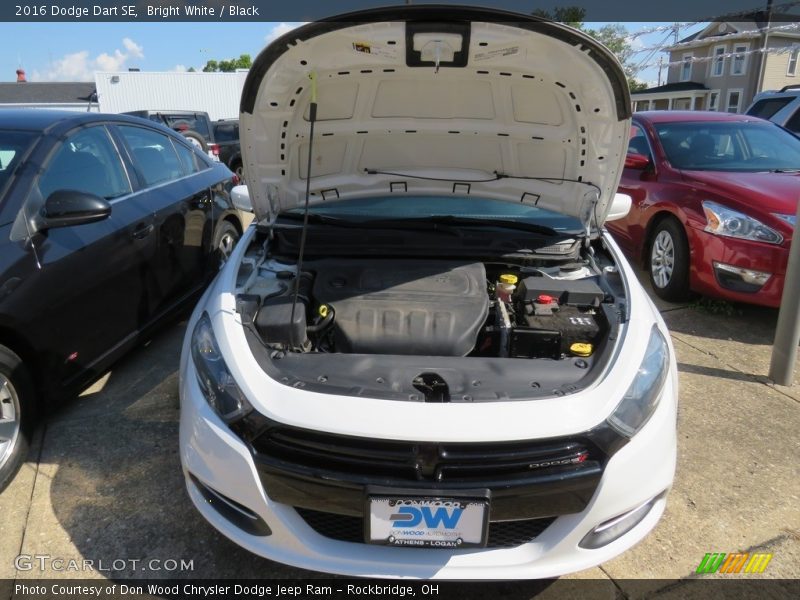 Bright White / Black 2016 Dodge Dart SE