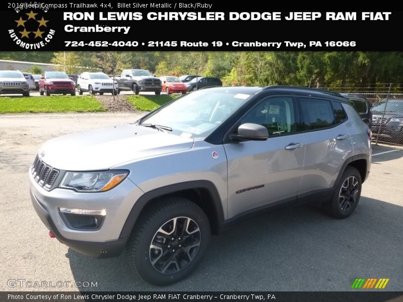 Billet Silver Metallic / Black/Ruby 2019 Jeep Compass Trailhawk 4x4