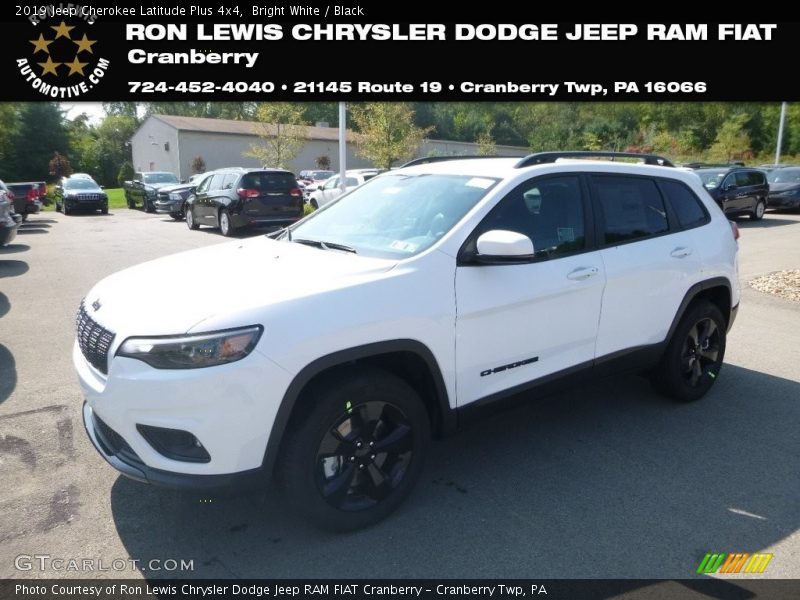 Bright White / Black 2019 Jeep Cherokee Latitude Plus 4x4