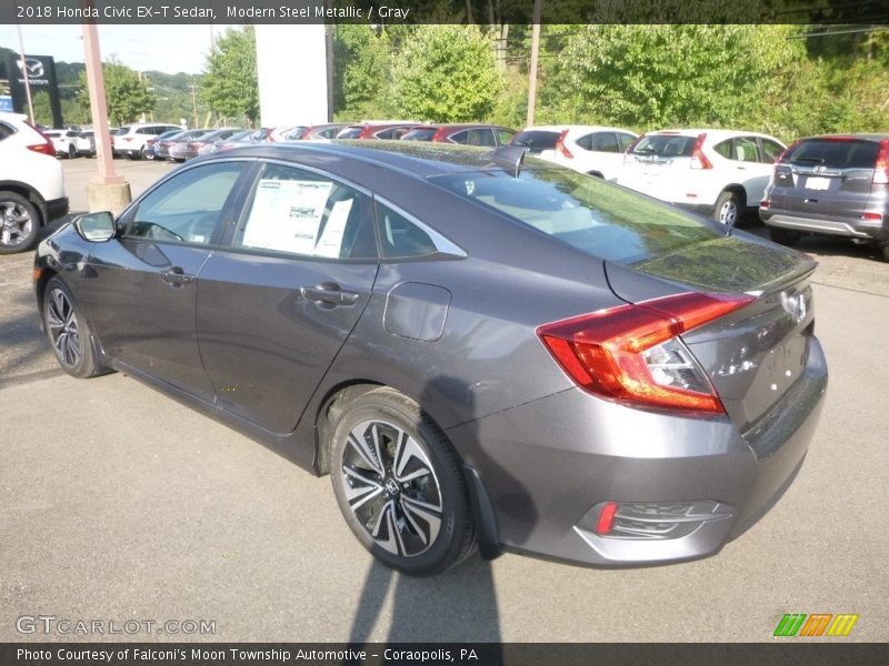 Modern Steel Metallic / Gray 2018 Honda Civic EX-T Sedan