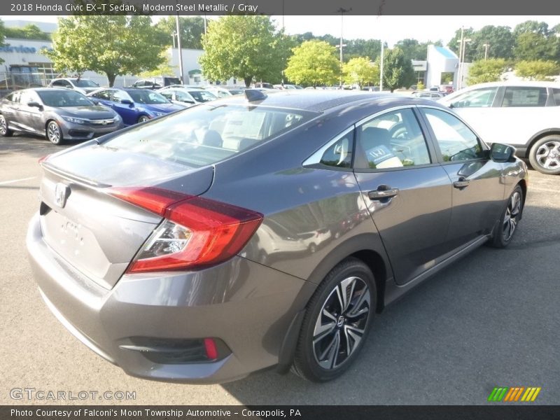 Modern Steel Metallic / Gray 2018 Honda Civic EX-T Sedan