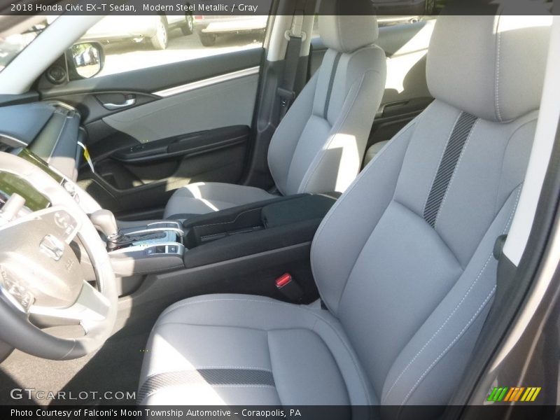 Modern Steel Metallic / Gray 2018 Honda Civic EX-T Sedan