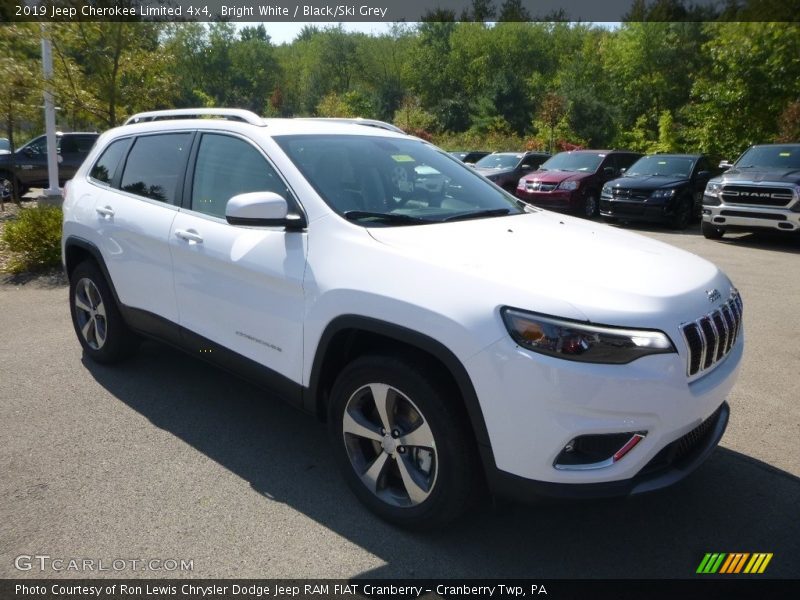 Bright White / Black/Ski Grey 2019 Jeep Cherokee Limited 4x4