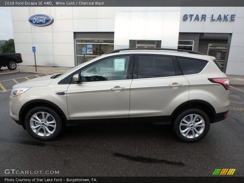 White Gold / Charcoal Black 2018 Ford Escape SE 4WD