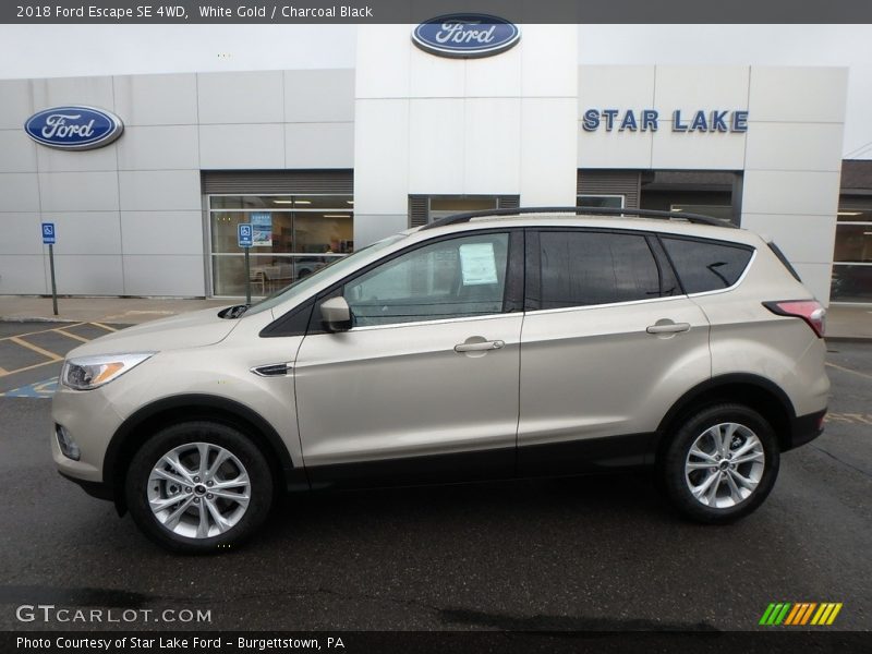 White Gold / Charcoal Black 2018 Ford Escape SE 4WD