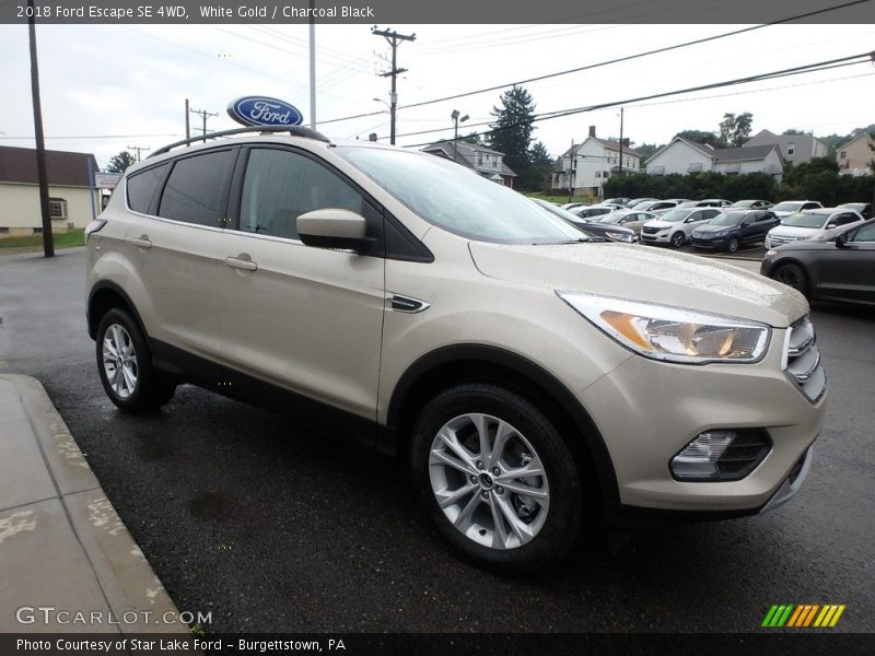 White Gold / Charcoal Black 2018 Ford Escape SE 4WD