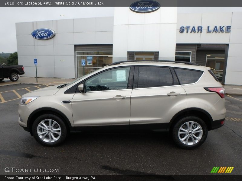 White Gold / Charcoal Black 2018 Ford Escape SE 4WD