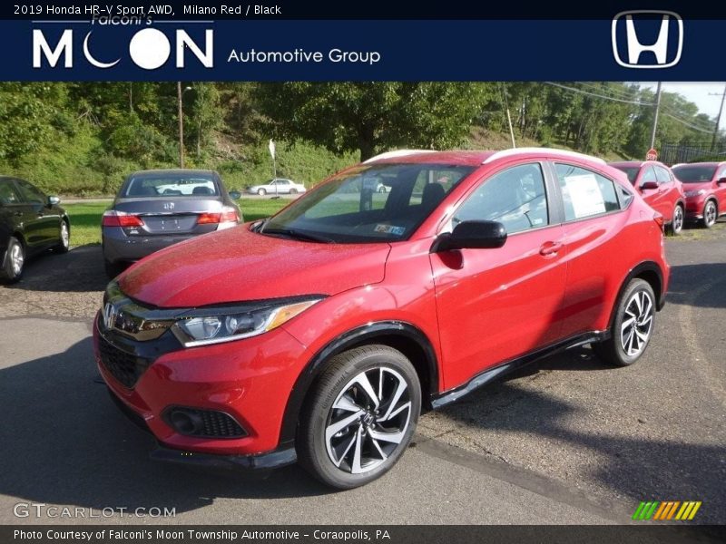 Milano Red / Black 2019 Honda HR-V Sport AWD