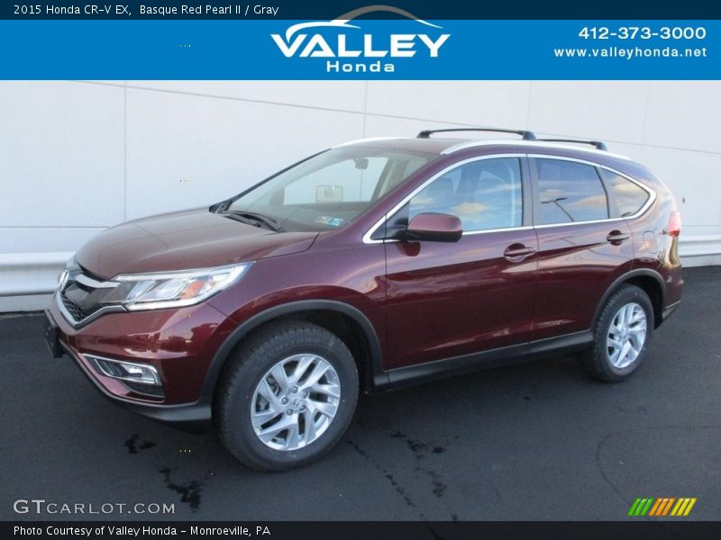 Basque Red Pearl II / Gray 2015 Honda CR-V EX