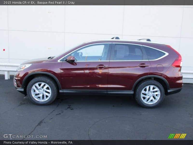 Basque Red Pearl II / Gray 2015 Honda CR-V EX