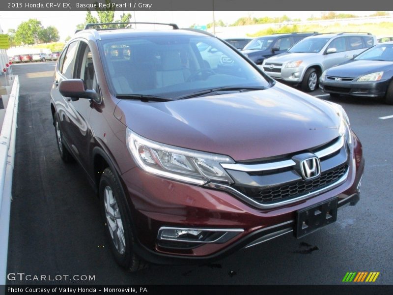 Basque Red Pearl II / Gray 2015 Honda CR-V EX
