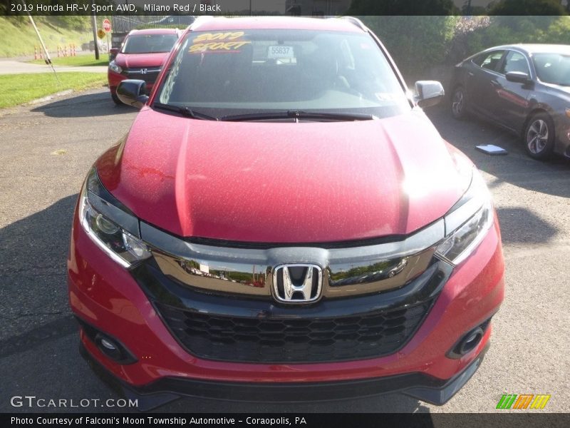 Milano Red / Black 2019 Honda HR-V Sport AWD