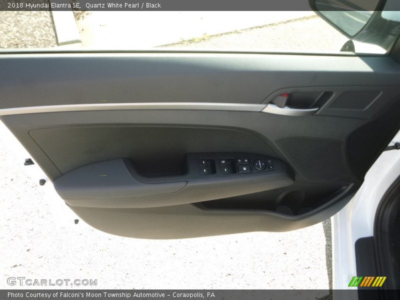 Quartz White Pearl / Black 2018 Hyundai Elantra SE