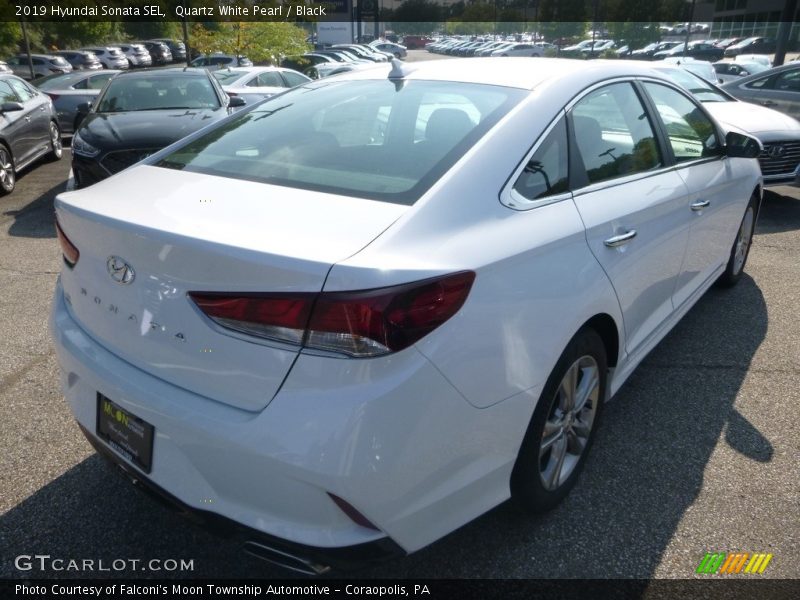 Quartz White Pearl / Black 2019 Hyundai Sonata SEL